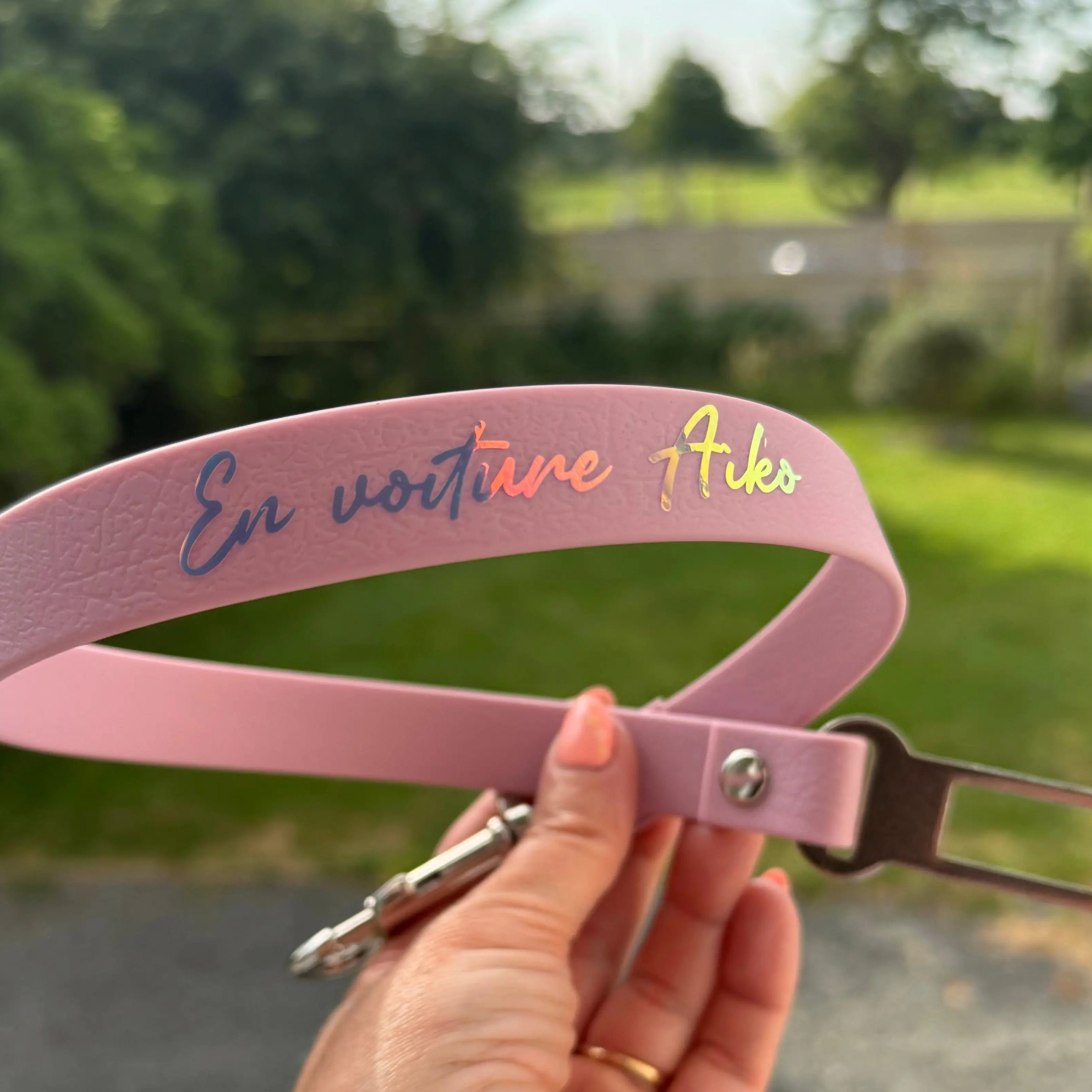 Ceinture de sécurité Personnalisée en Biothane DOG & CAT ETOILES