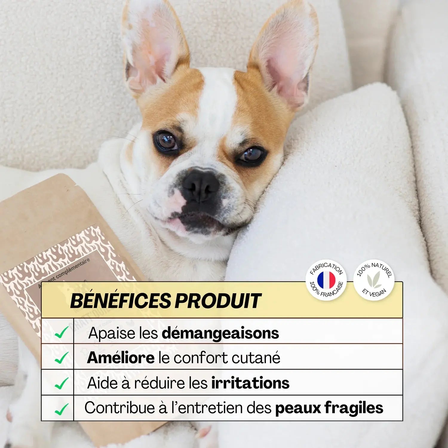 Démangeaisons chien et chat – L'aliment complémentaire Gratt'ouille DEXTER & MANGO