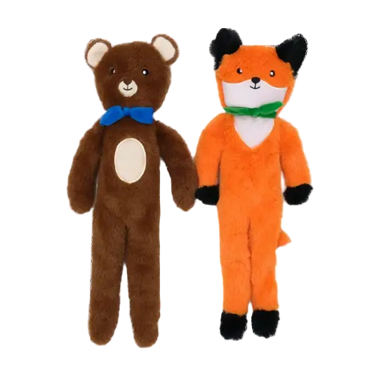 Duo peluches chien - Ours et Renard - Zippy Paws ZIPPYPAWS
