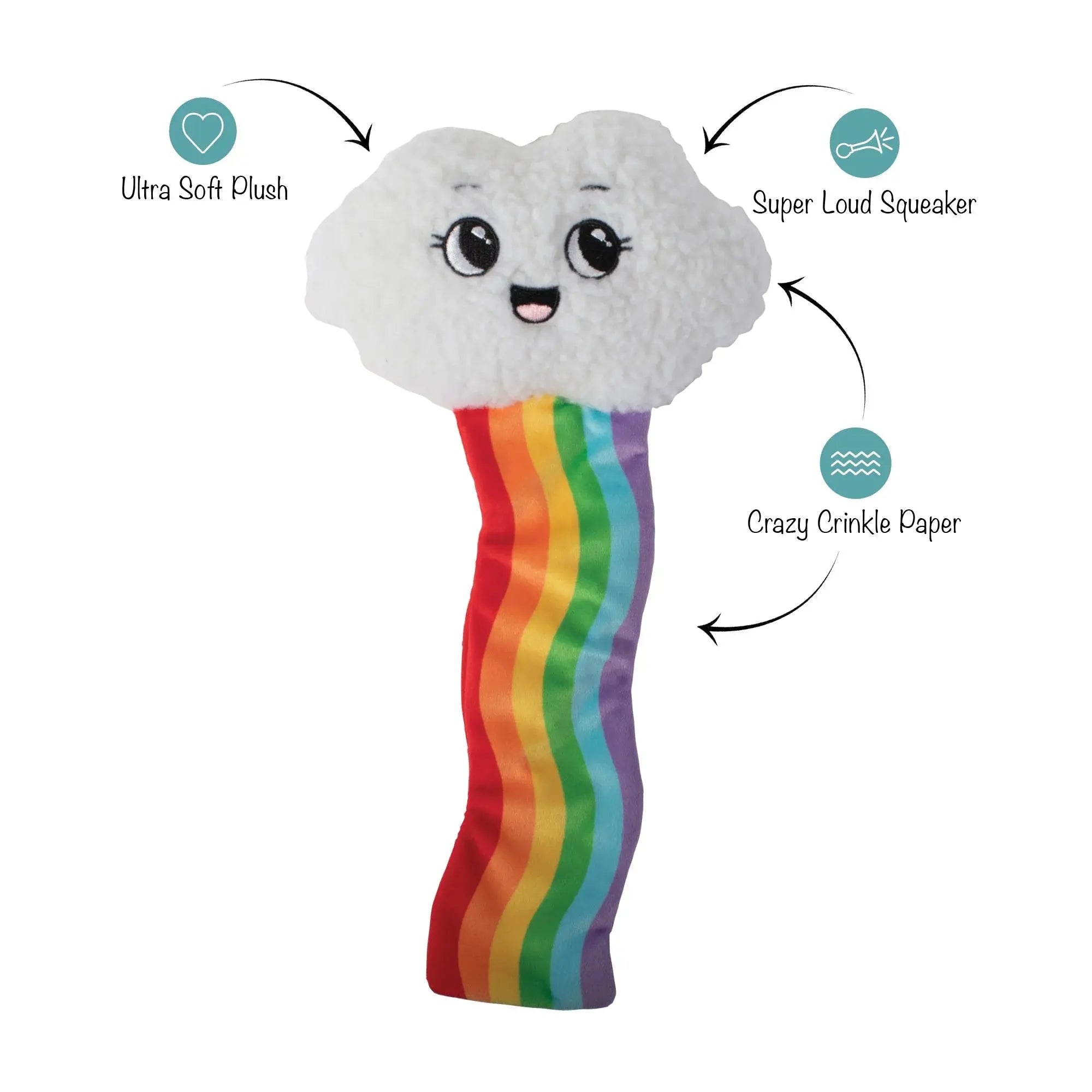 FRINGE - Jouet Chien - Nuage arc-en-ciel FRINGE