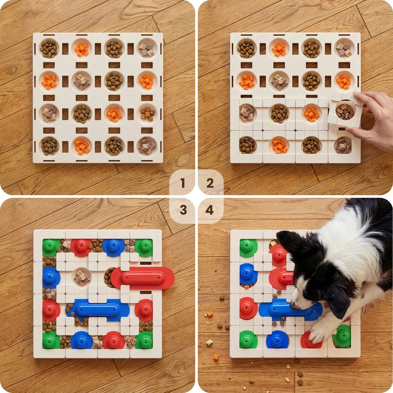 Jeu d’Intelligence Modulaire pour Chien - Labyrinthe Évolutif & Enrichissement Mental- Puzzle feeder -Starter Pack DOG & CAT ETOILES
