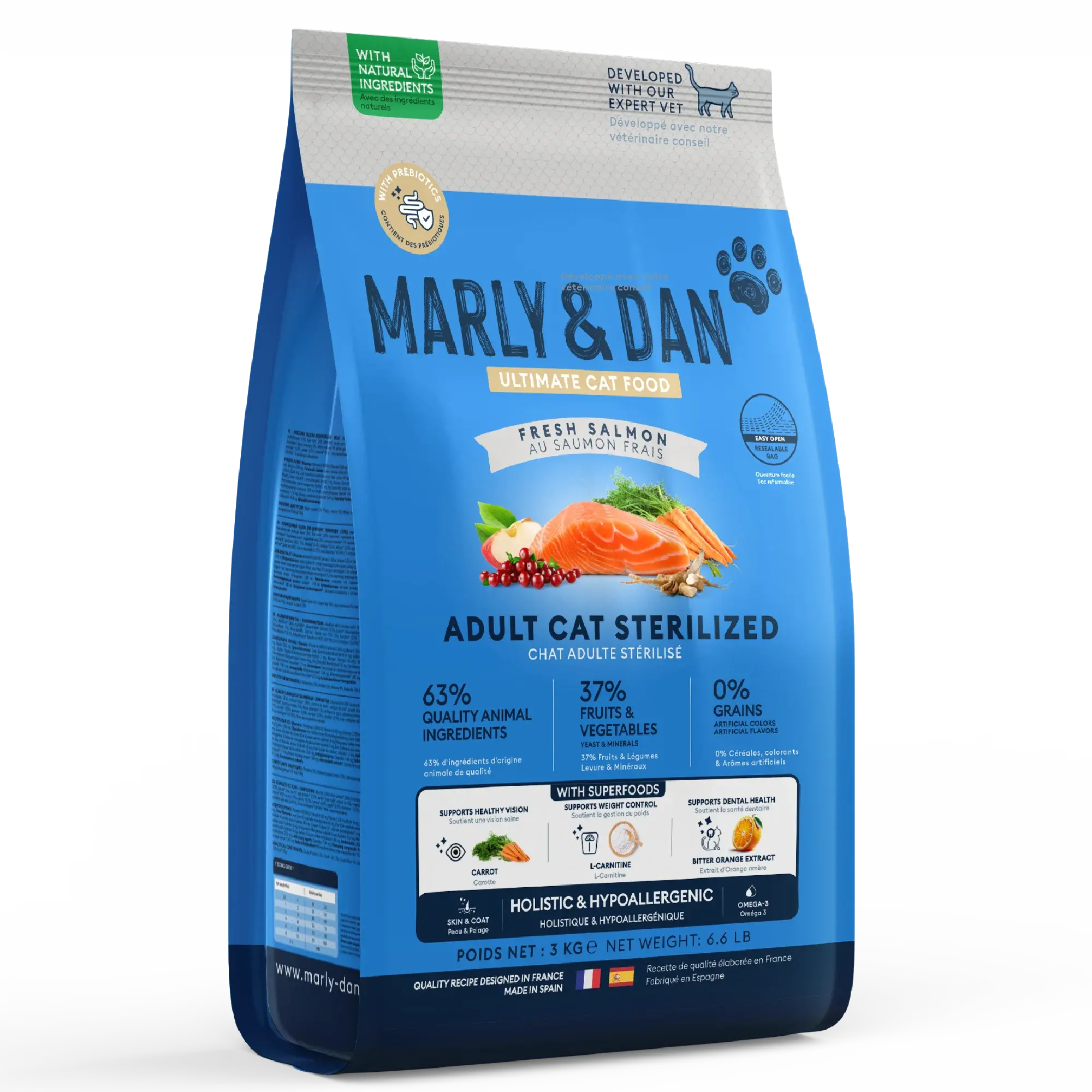 Marly & Dan -Croquettes Chat Adulte Stérilisé Marly & Dan