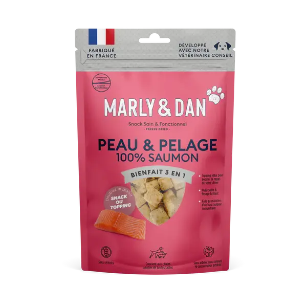 Marly & Dan - Friandises Freeze Dried Booster- Peau et Pelage - Chien Marly & Dan
