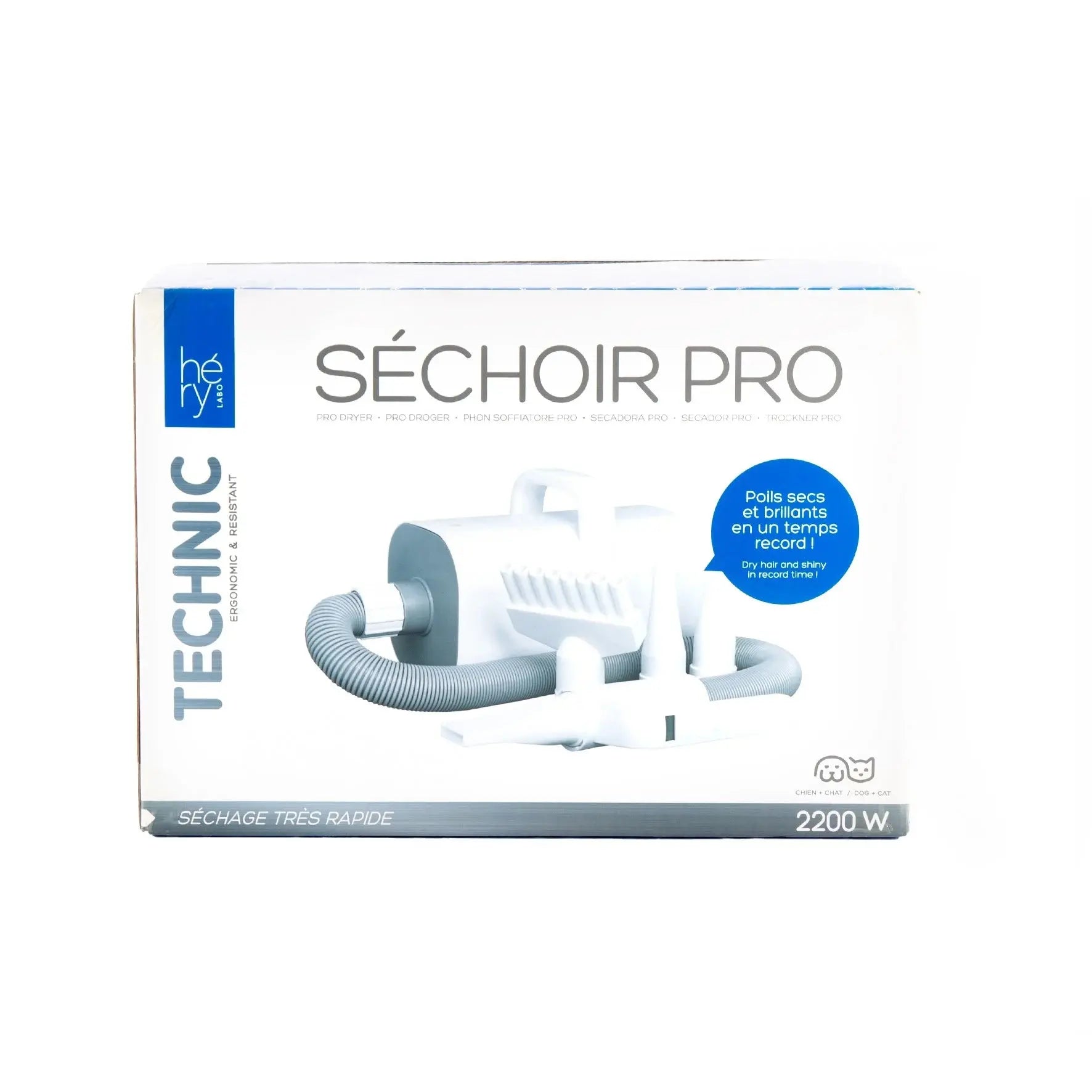 Pulseur Pro Hery 2200 W – Séchage professionnel pour chien & chat DOG & CAT ETOILES