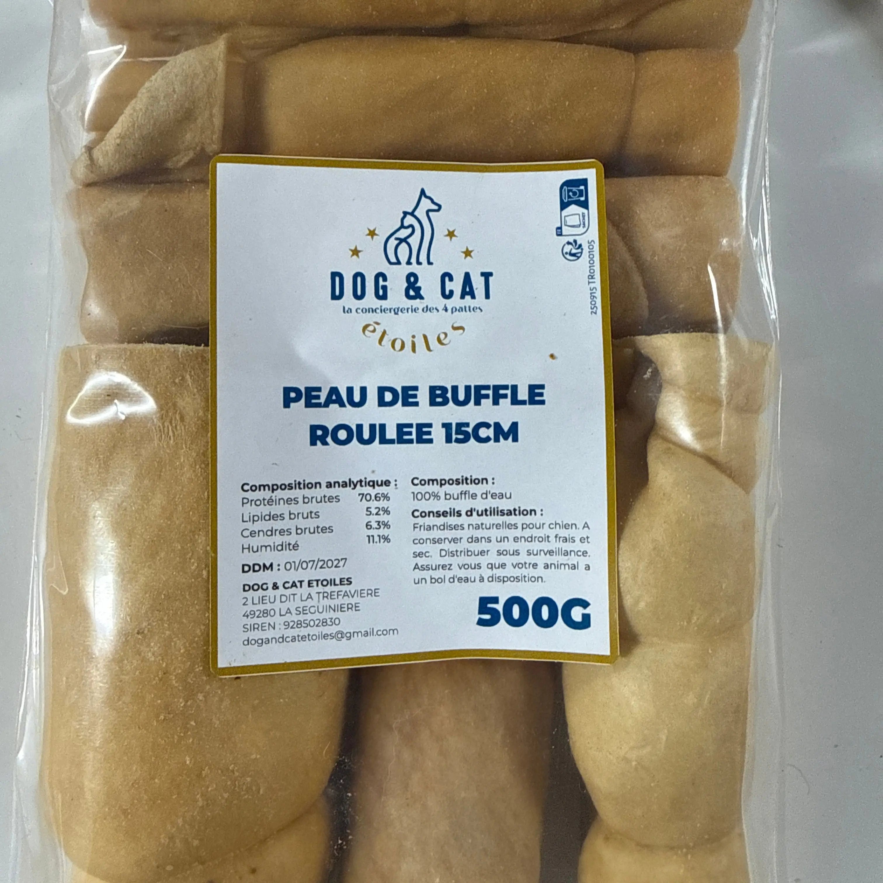 Rouleau de peau de Buffle 15 cm DOG & CAT ETOILES