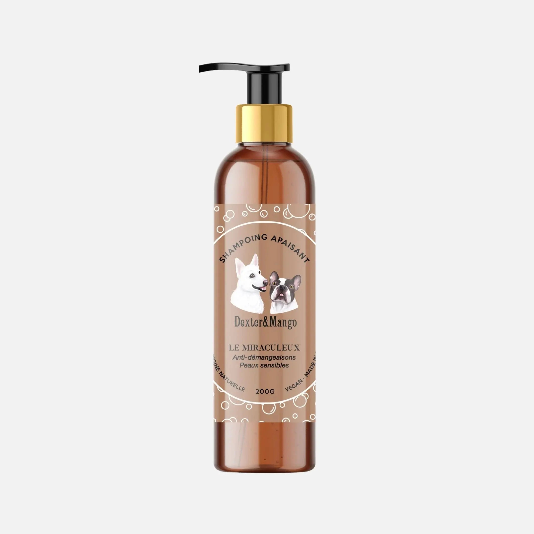 Shampoing anti démangeaison chien – Le Miraculeux DEXTER & MANGO