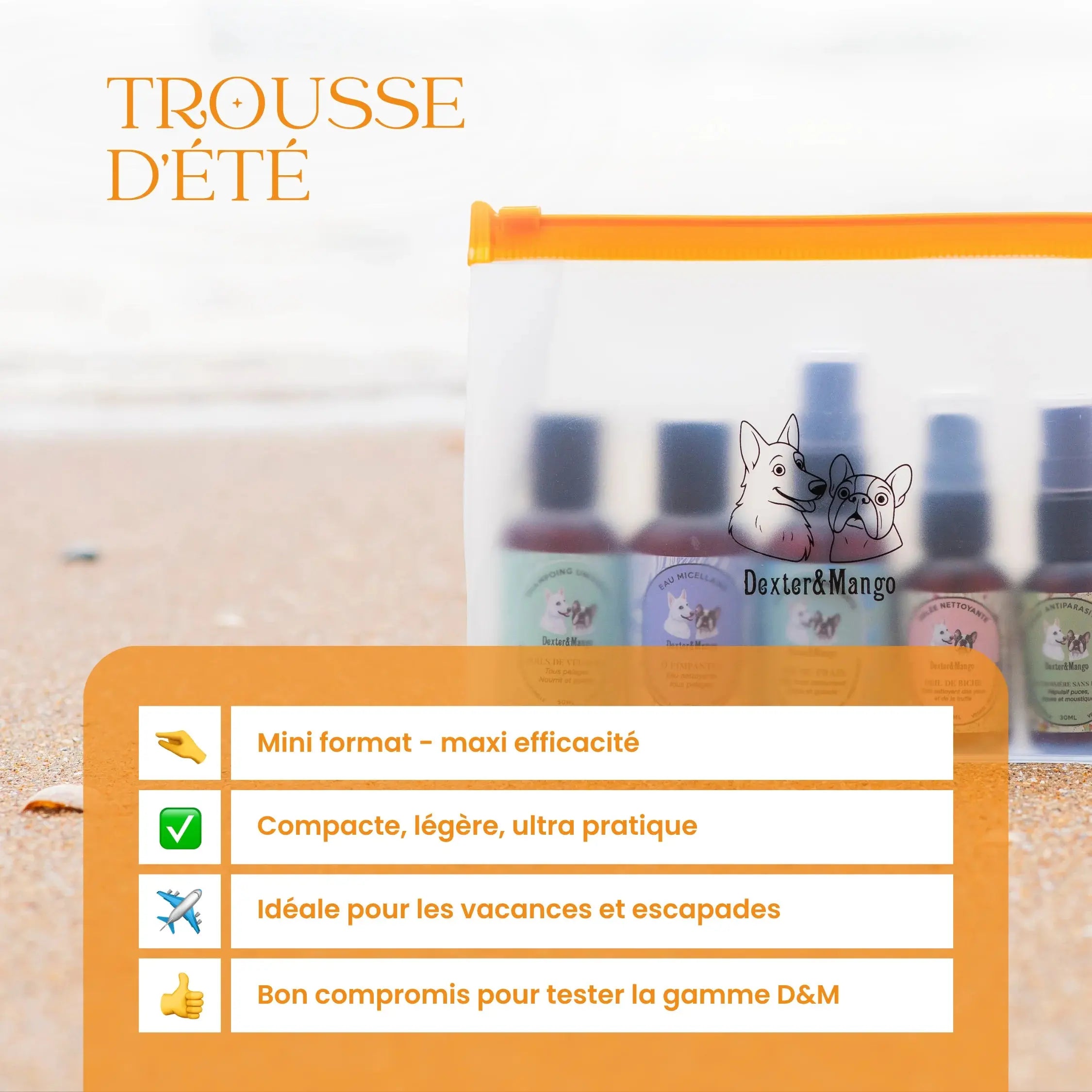 Trousse d’été Dexter & Mango – 5 soins nomades chiens DEXTER & MANGO