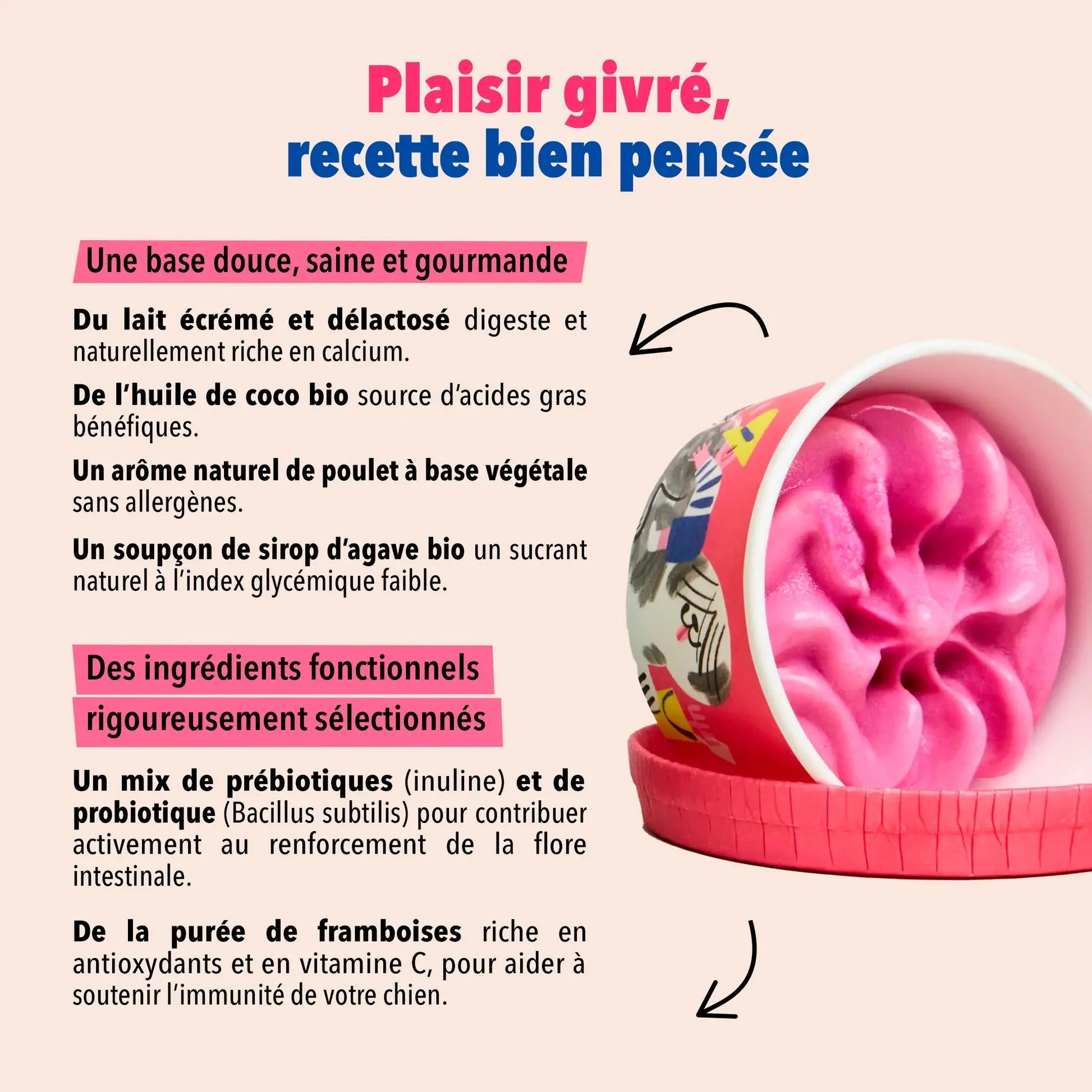 Delamour - Glace chien - Framboise DELAMOUR