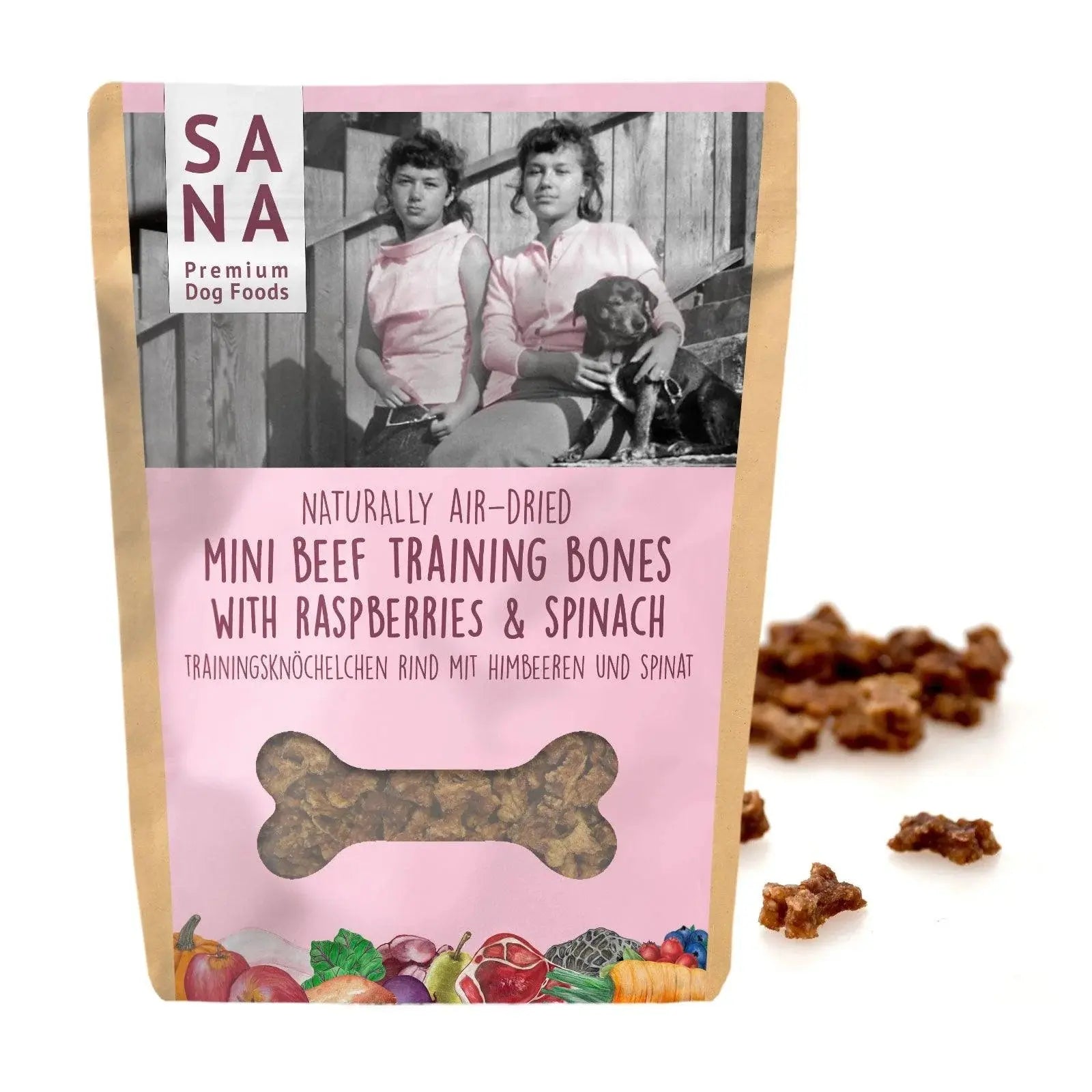 Friandises d'éducation- SANADOG – Bœuf, Framboises, Épinards SANADOG