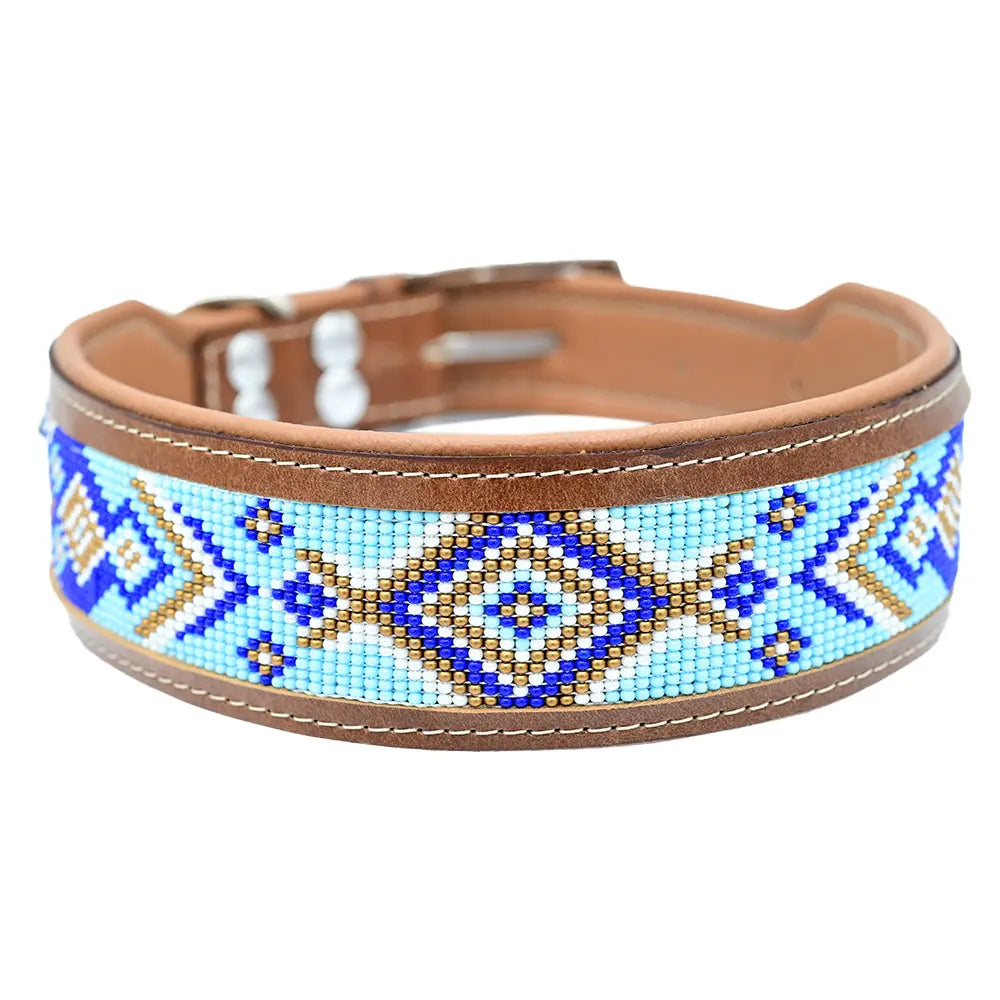 KINAKÚ - Collier Topacio en cuir et perle KINAKÚ