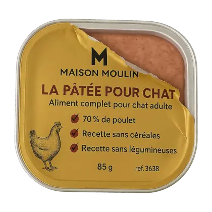 MAISON MOULIN -Pâtée  pour chat au poulet MAISON MOULIN