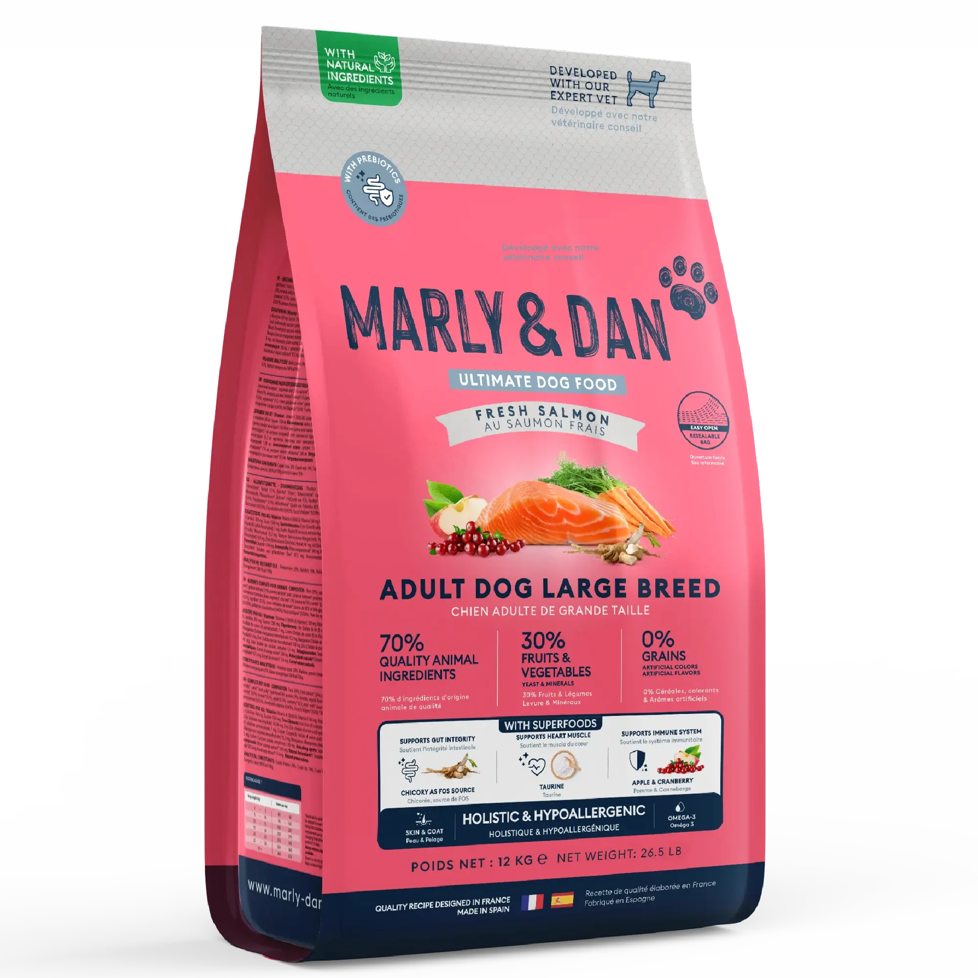 Marly & Dan -Croquettes Chien Adulte Grande Race Marly & Dan