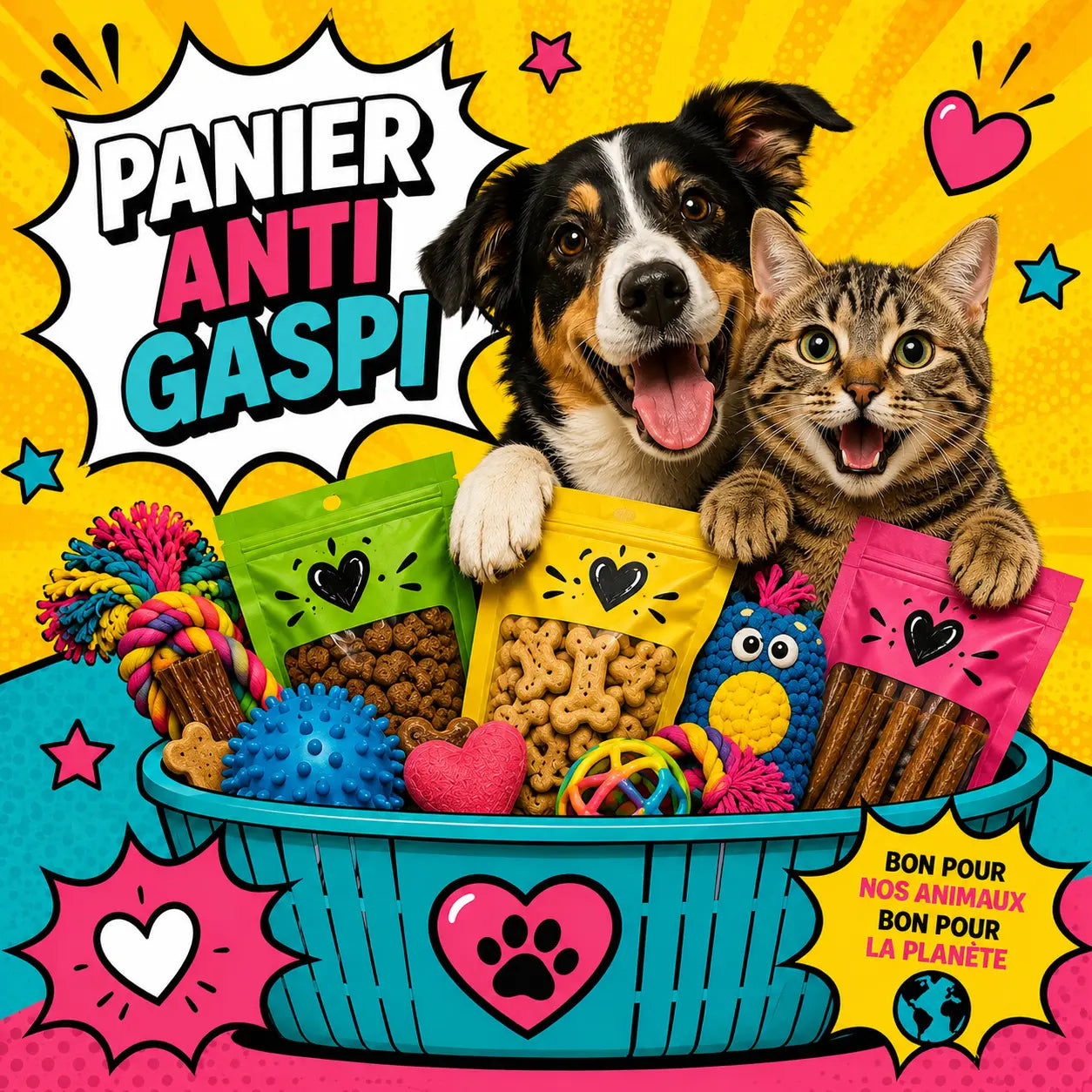 Panier Anti-Gaspi DOG & CAT ETOILES