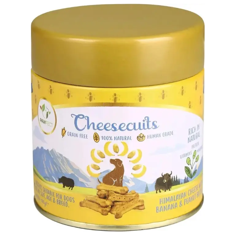 Pawfect Biscuits au fromage avec banane et beurre de cacahuète 100 gr. PAWFECT