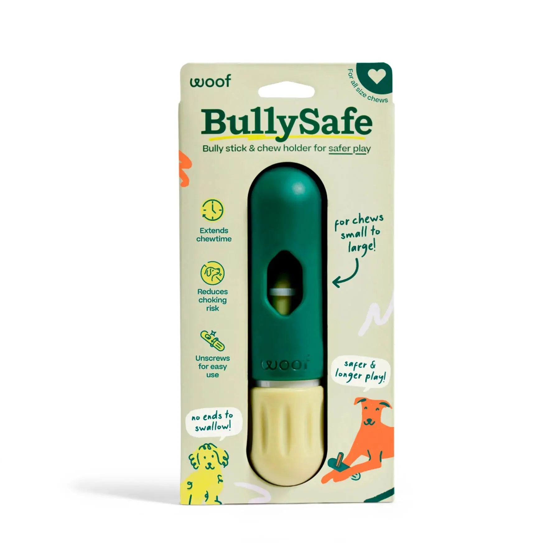 WOOF - BullySafe - Support de Mastication Sécurisé pour Chien WOOF