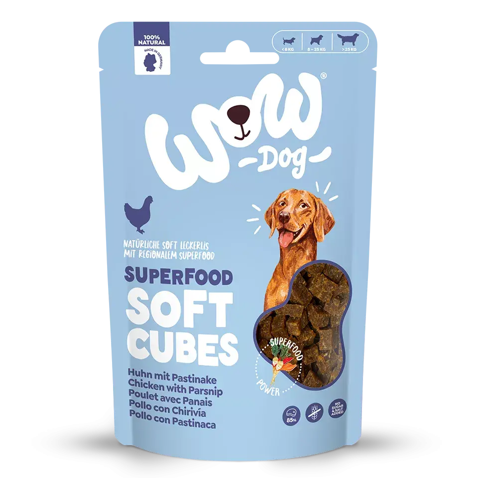 WOW - Cubes de friandises Poulet & Panais - Chien WOW
