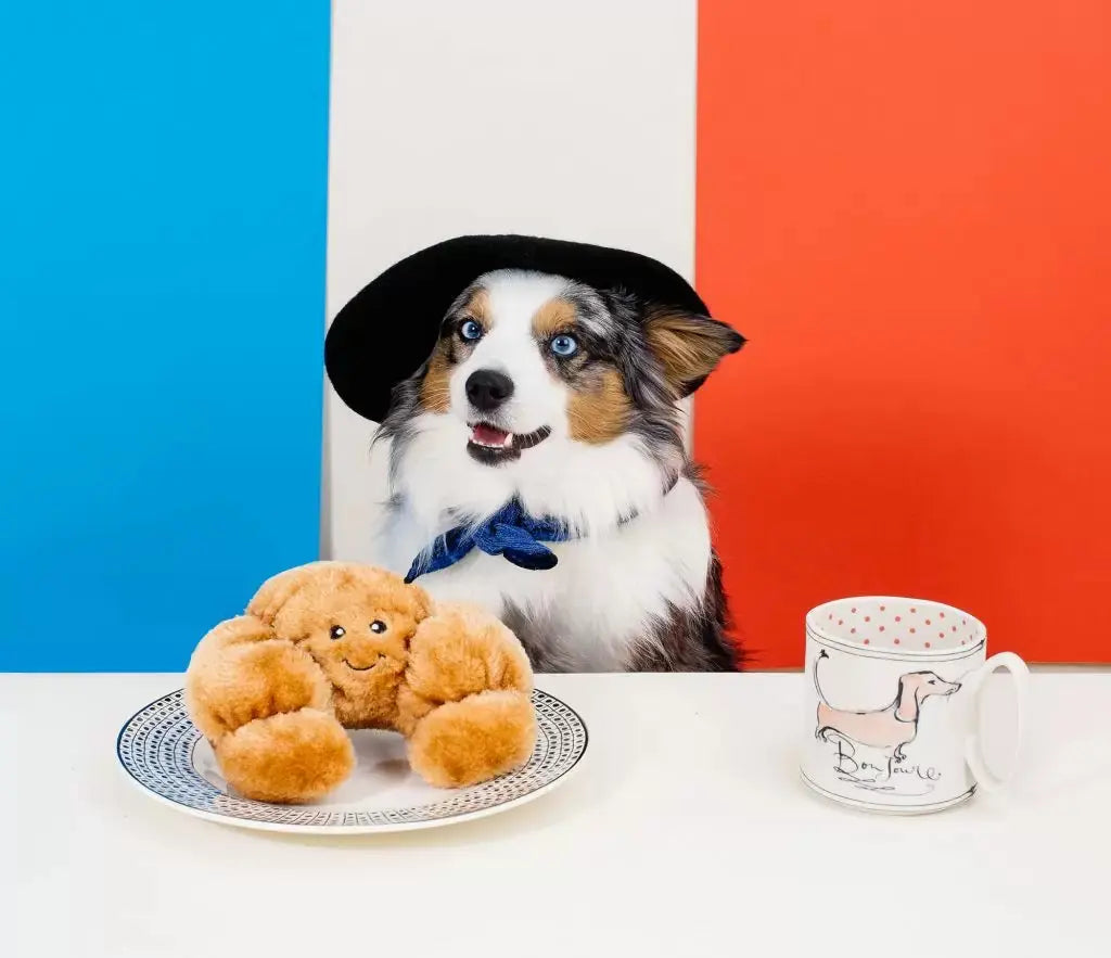 ZIPPYPAWS –  Peluche sonore - Croissant ZIPPYPAWS